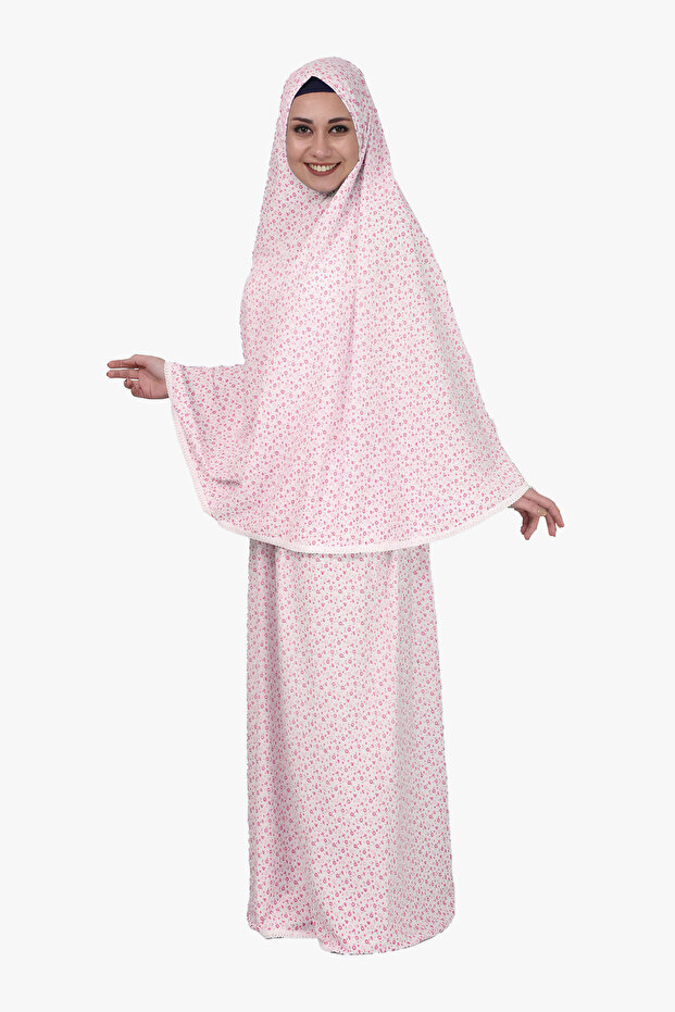 Namaz Elbisesi Cotton Blend Sleeveless Two-Piece Pampe