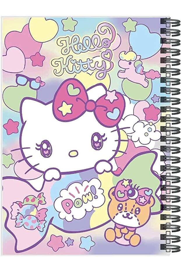Hello kitty b5 spiral notebook journal, wirebound ruled sketch book notepad diary memo planner for s - 1