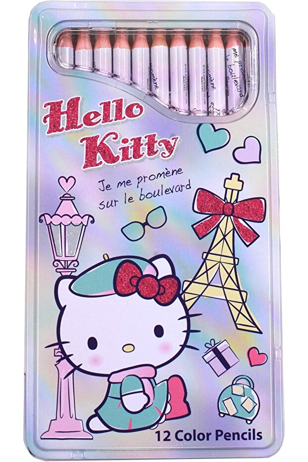 HELLOKITTY 12 COLOR PENCILS FLAT BOX