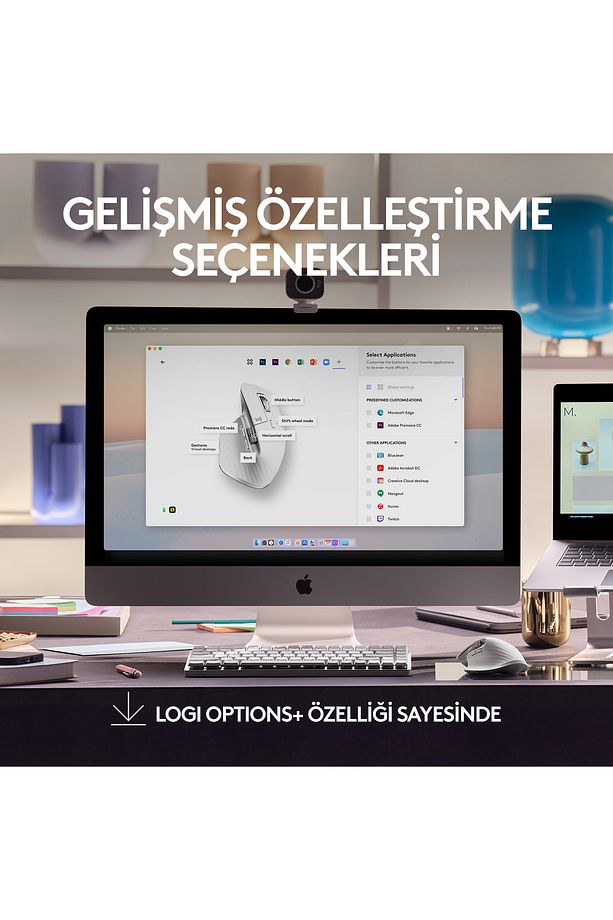 Mx Master 3s For Mac Kablosuz Mouse – Açık Gri - 9