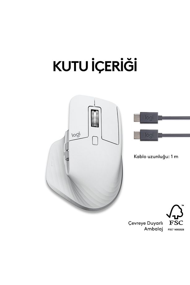 Mx Master 3s For Mac Kablosuz Mouse – Açık Gri - 12