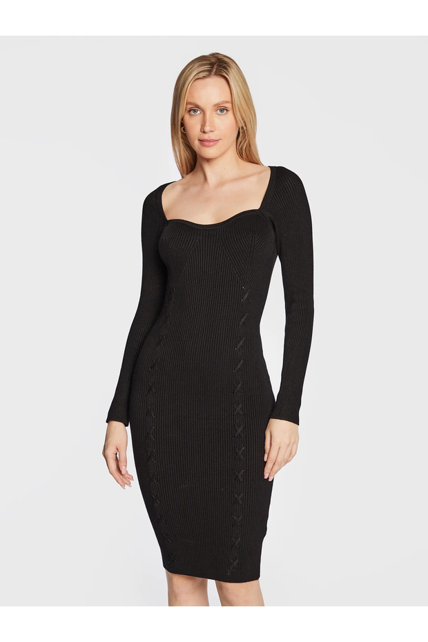 Strickkleid Schwarz Erwachsene - 2