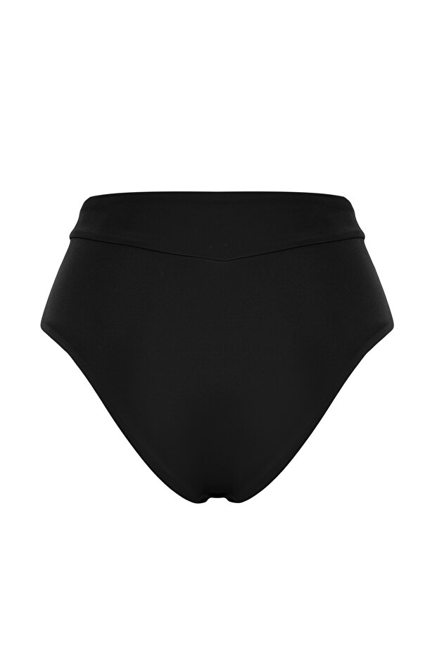 Siyah Regular Yüksek Bel Bikini Altı TBESS25BA00041 - 5
