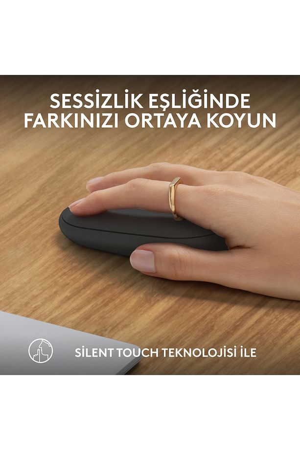 M350s Pebble 2 Bluetooth Kablosuz Sessiz Kompakt Mouse - Siyah - 6