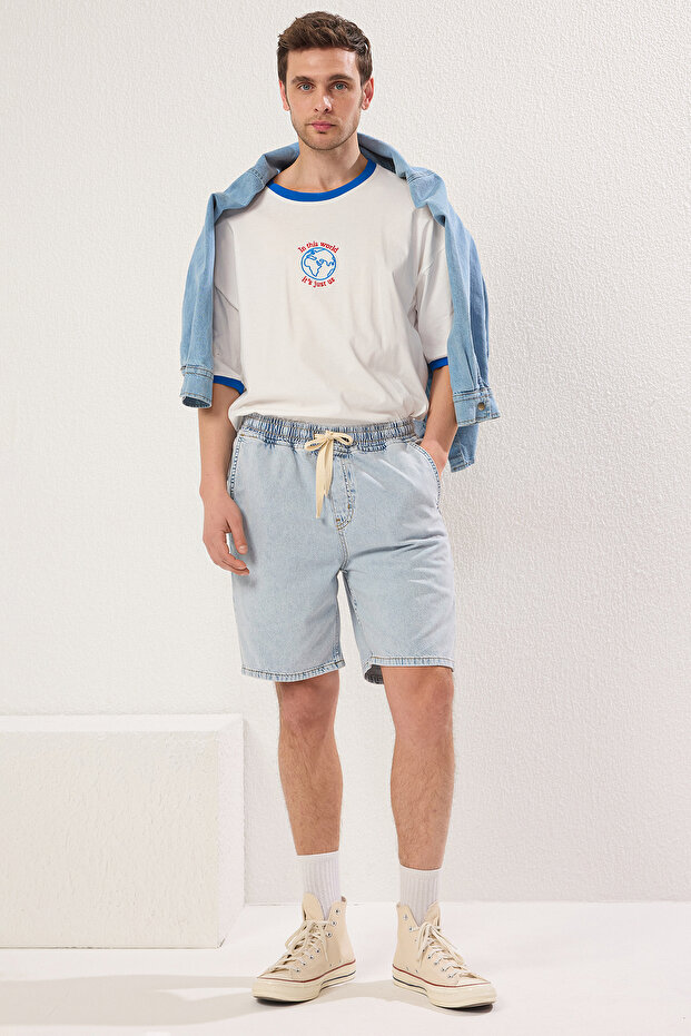 Açık Mavi Regular Şort & Bermuda TMNSS25SR00032 - 1