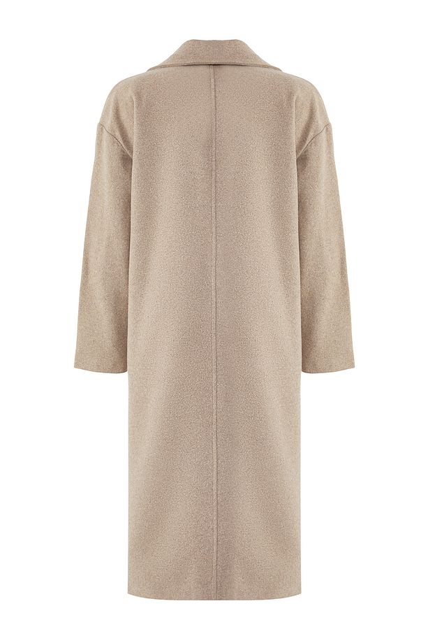 Taş Oversize Geniş Kesim Uzun Yünlü Kaşe Kaban TWOAW21KB0038 - 8