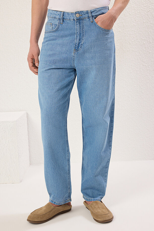 Açık Mavi Erkek Baggy Fit Jeans Kot Pantolon TMNSS25JE00004 - 3