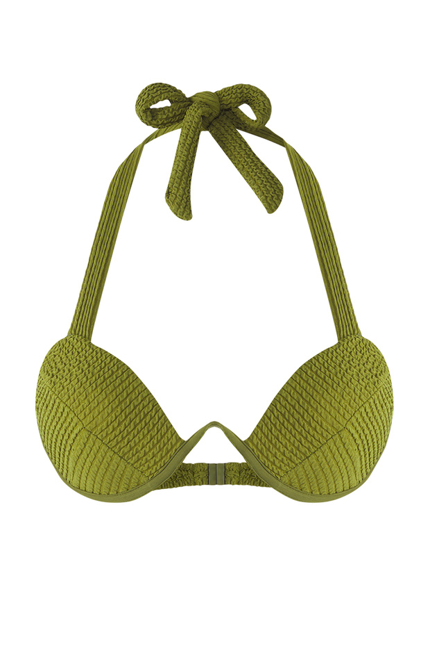 Haki V Telli Balconette Kaplı Bikini Üstü TBESS25BU00002 - 5