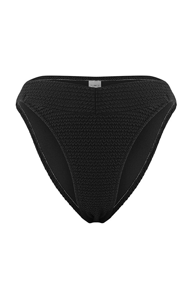 Siyah V Kesim Regular Normal Bel Bikini Altı TBESS25BA00002 - 4