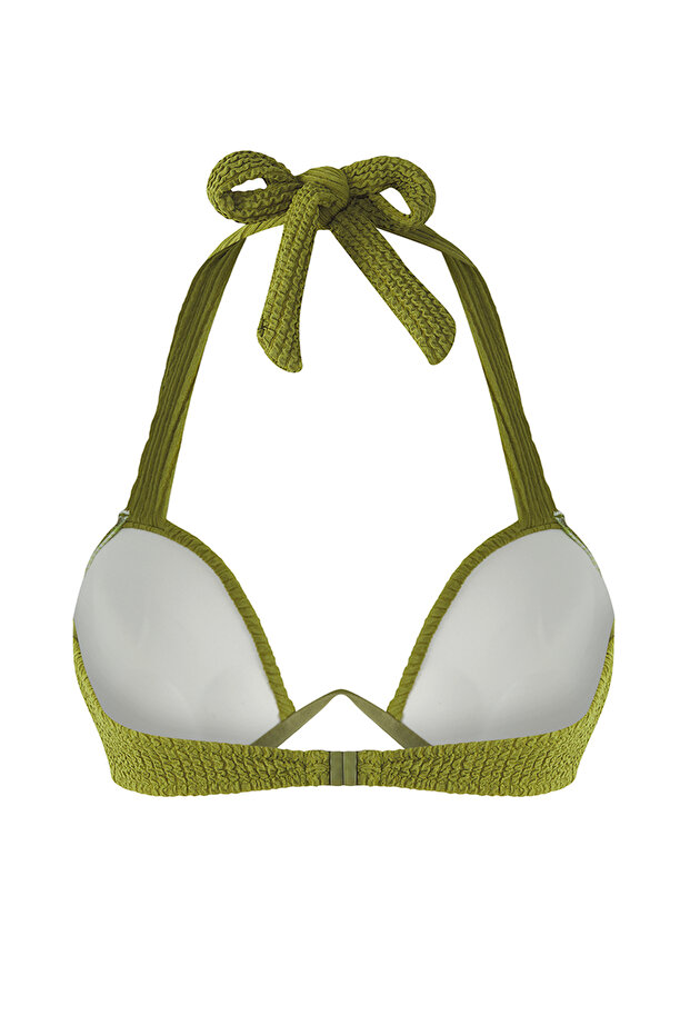 Haki V Telli Balconette Kaplı Bikini Üstü TBESS25BU00002 - 6