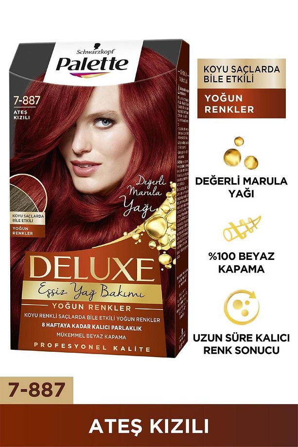 Deluxe Yoğun Renkler 7-887 Ateş Kızılı - 1