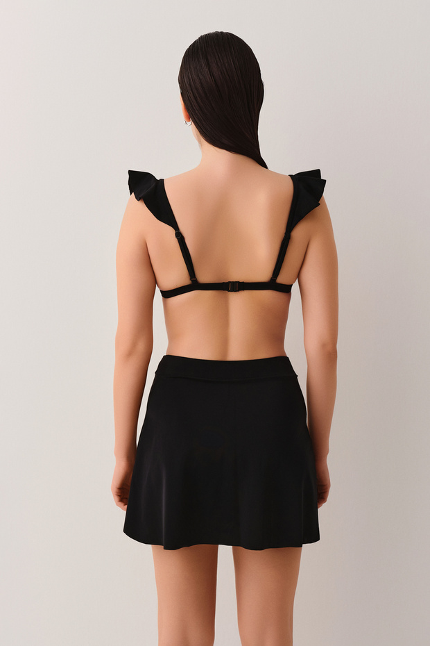 Volanlı Üçgen Bikini Üst - 4