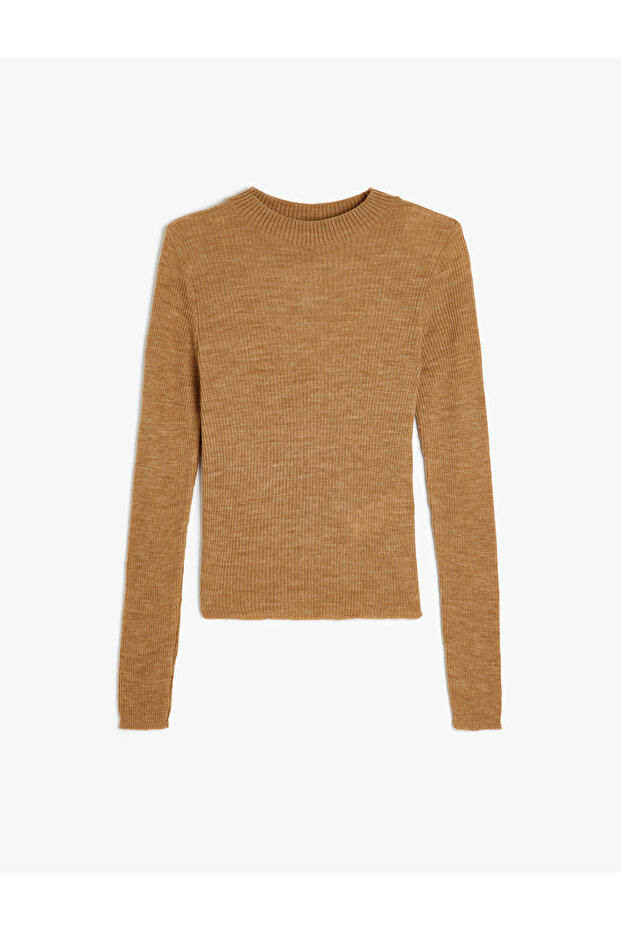 Lightweight Stand Collar Long Sleeve Basic Knitwear Sweater