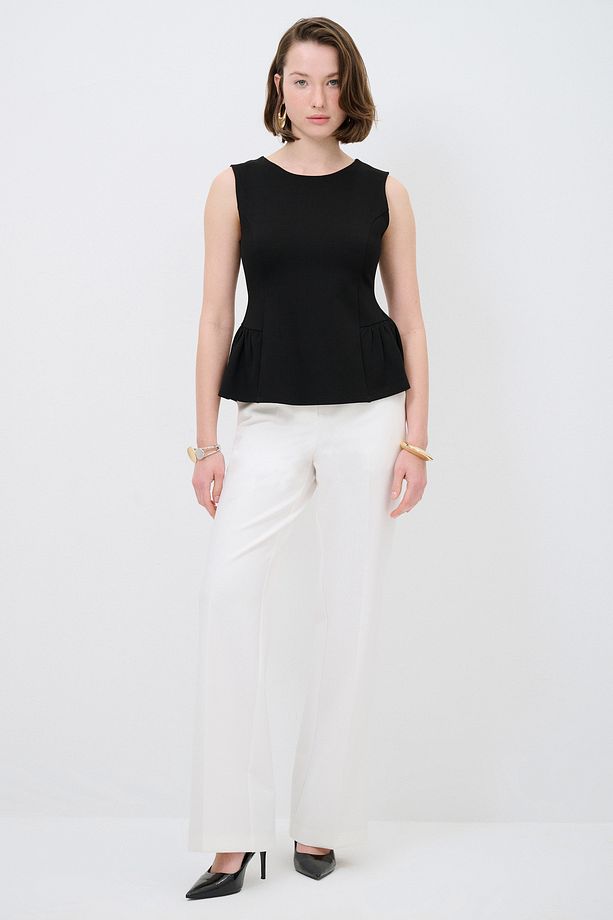 Örme Peplum Bluz - 4