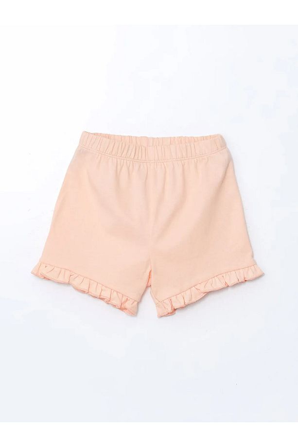 LCW Kids Siyah Beli Lastikli Basic Kız Çocuk Şort 2'li - 2