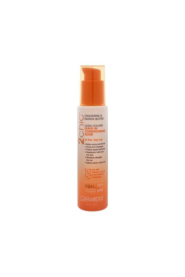 Giovanni 2chic Ultra Volume Leave-In Conditioning & Styling Elixir, With Papaya & Tangerine, 118 ml