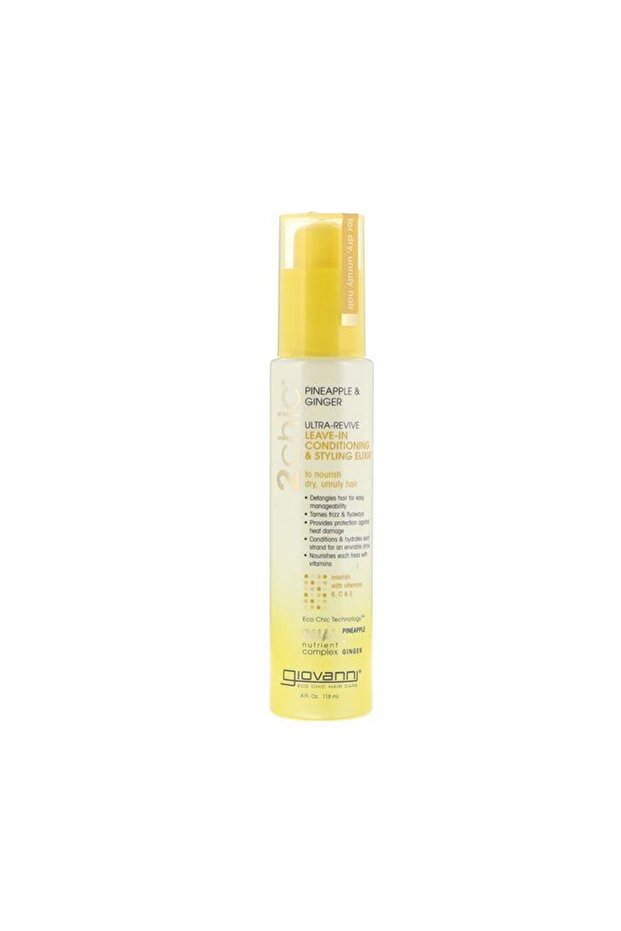 Giovanni 2chic Ultra-Revive Leave-In Conditioning & Styling Elixir, With Pineapple & Ginger, 118 ml