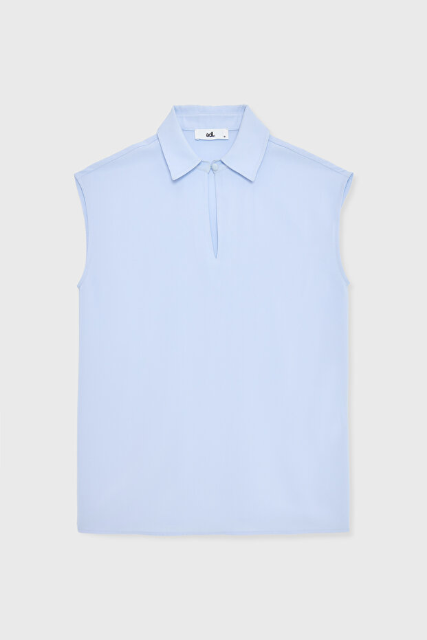 Yakalı Kolsuz Bluz - 7