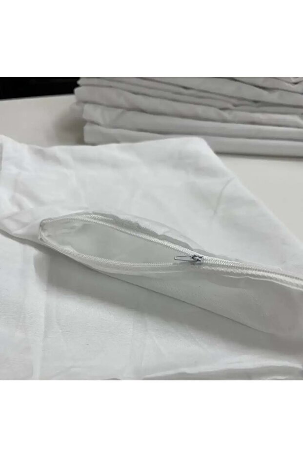 2 Pcs White Cotton Zippered Pillow Liner - (50X70)