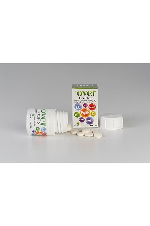 Folikolin D, Folik Asit, Kolin, Zencefil, Vitamin D, B6, B12, Iyot Ve Çinko, 30 Tablet - 3
