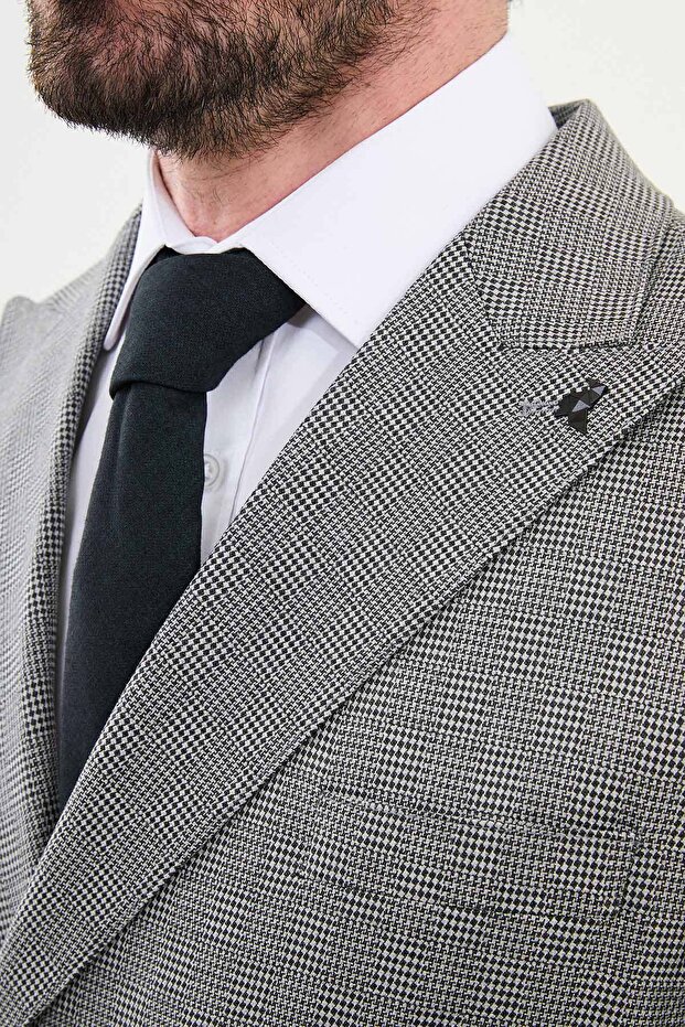 طقم بدلة بياقة مدببة - 2