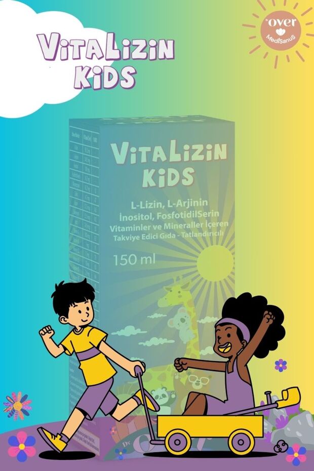 Vitalizin Kids L-lizin, L-arjinin, Inositol, Fosfotidilserin, Vitamin Ve Min. Içeren Tak. Ed. Gıda - 2