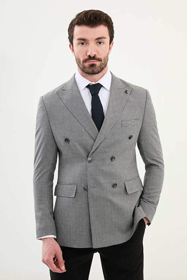 طقم بدلة بياقة مدببة - 1