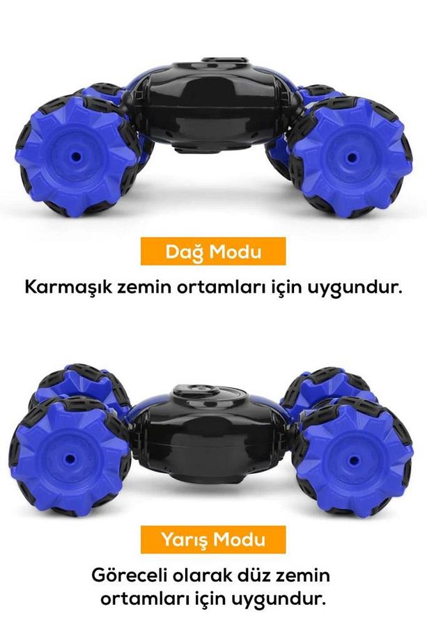 El Sensörü Ile Hareket Eden Akıllı Robot Araba Mavi - 3
