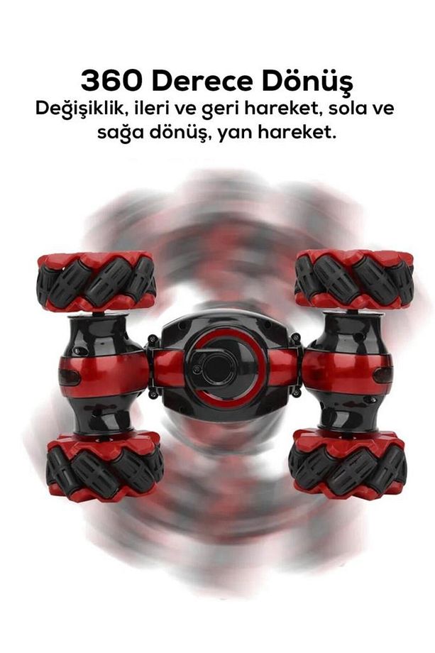 El Sensörü Ile Hareket Eden Akıllı Robot Araba Kırmızı - 4