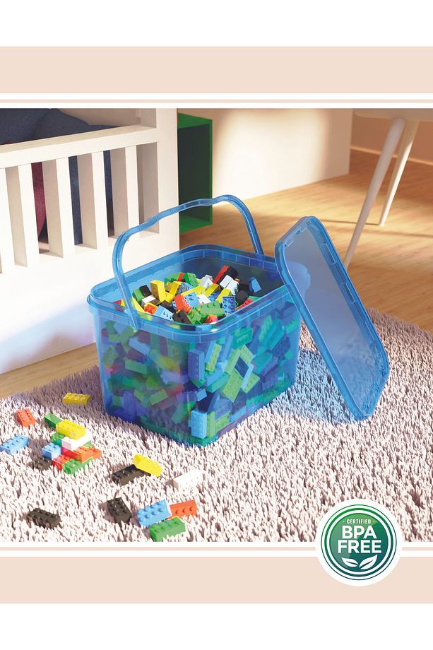 20 Litre 4'lü Oyuncak Düzenleme Ve Saklama Kutusu - Renkli Çok Amaçlı Istiflenebilir Organizer - 2