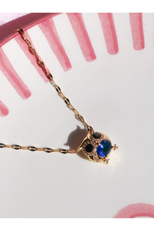 Baykuş Çelik Kolye - 1