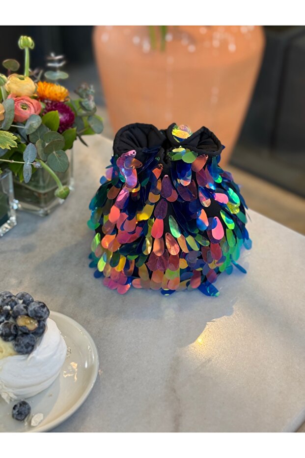 Pullu abiye çanta - 4