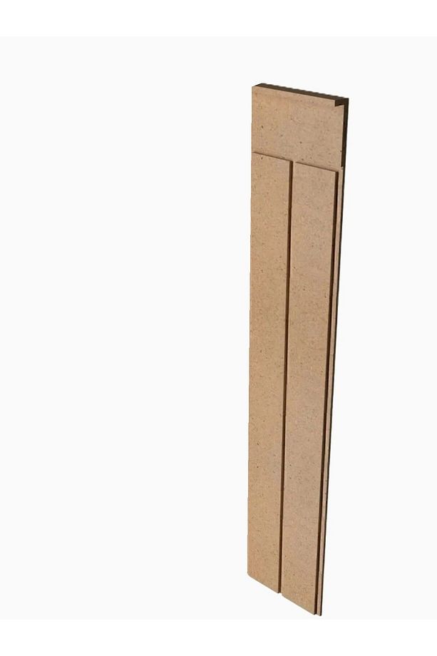 (102X18CM)mdf Cnc Işlemeli Dekoratif Boyanabilir Duvar Paneli (6MM) Düz - 1