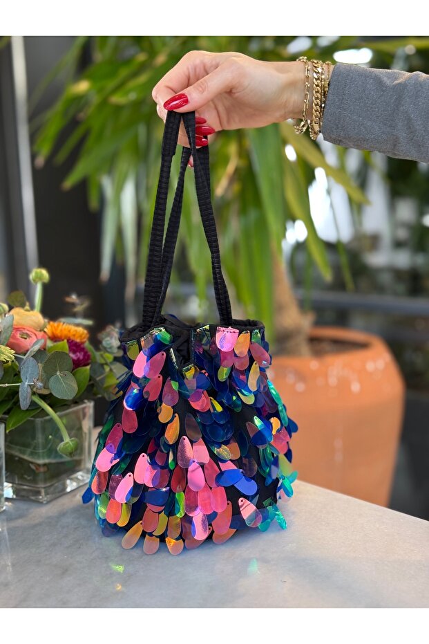 Pullu abiye çanta - 1