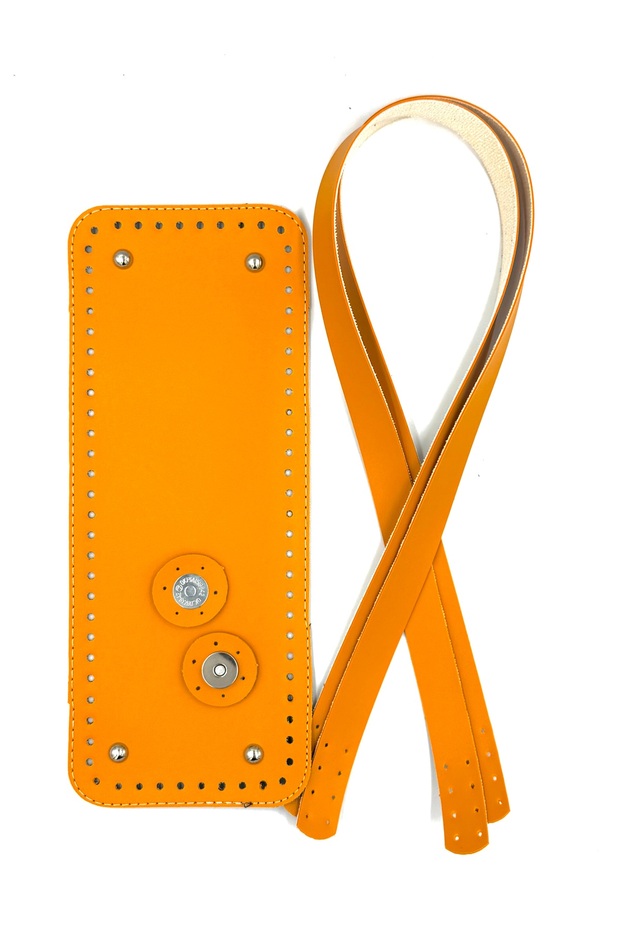 مجموعة حقائب محبوكة مستطيلة من الخردل - 1