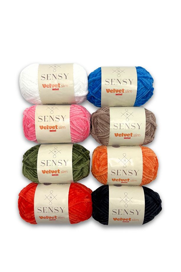 Velvet Slim Mini Paket Örgü İpi Kadife İp Amigurumi İpi Set Colors - 3