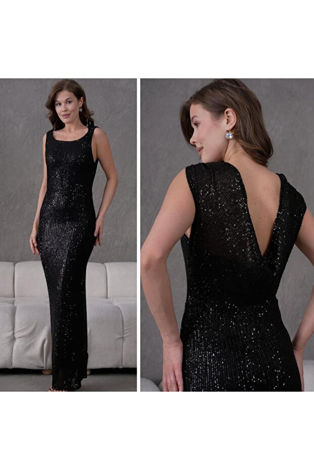 Backless Sleeveless Evening Dress