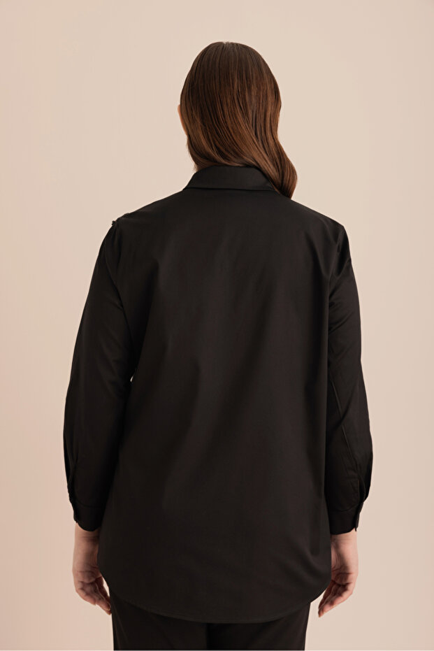 İşlemeli Cotton Gömlek - 6