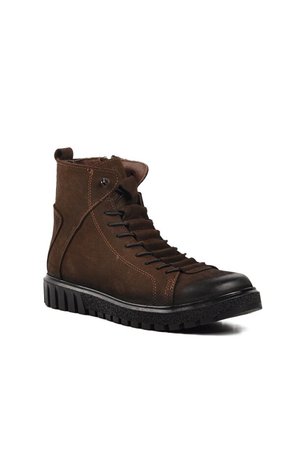 102 17945 Brown Nubuck Genuine Leather Men's Boots