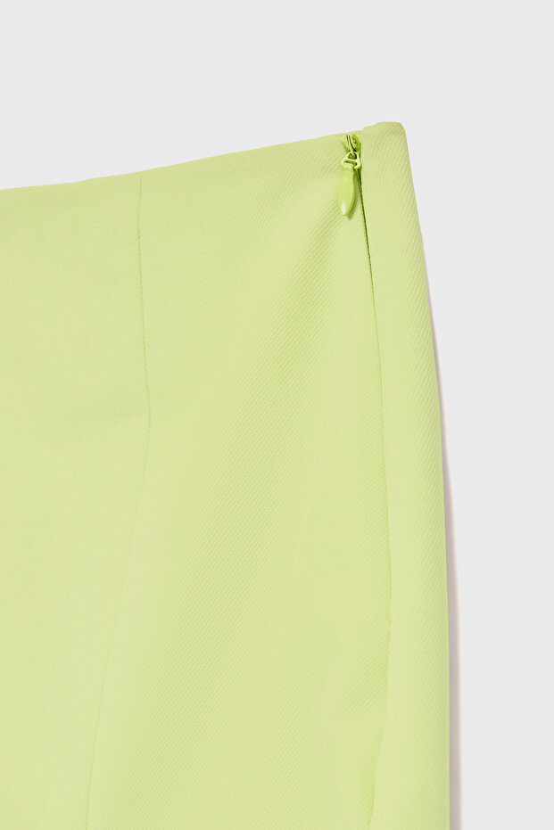 Yırtmaçlı Mini Dar Etek - 7