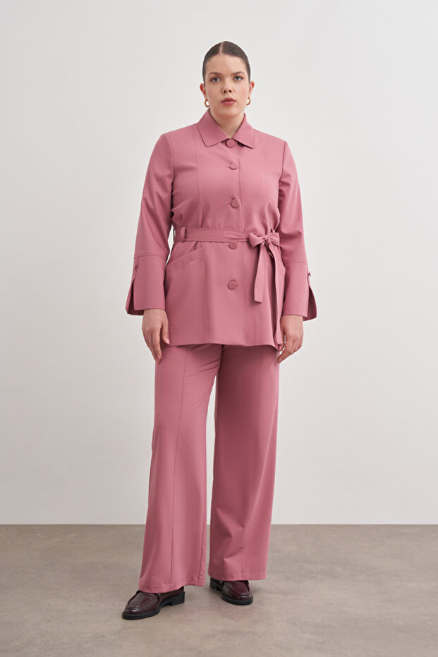 قبعة منسوجة بأزرار أمامية مقوسة - 2