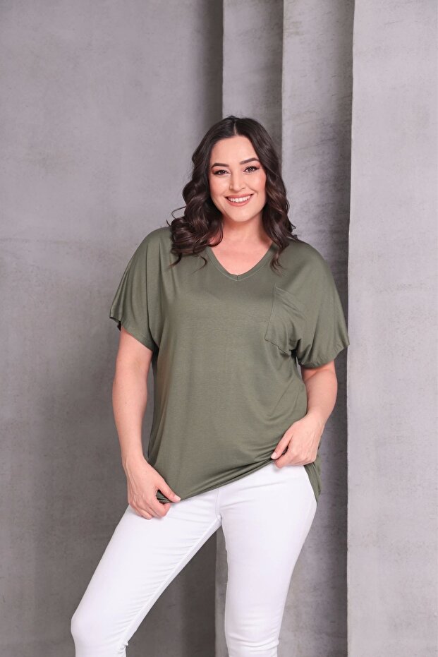 Basic Blouse with Pockets - 1