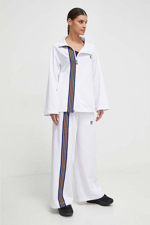 FLARED ASYMMETRICAL TRACK JACKET WITH SEVEN STRIPES TAPE DETAIL - 3