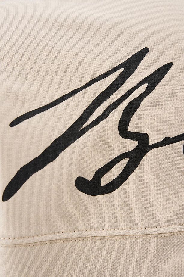 Erkek Jersey Style Oversize Soft Bej Tişört - 3