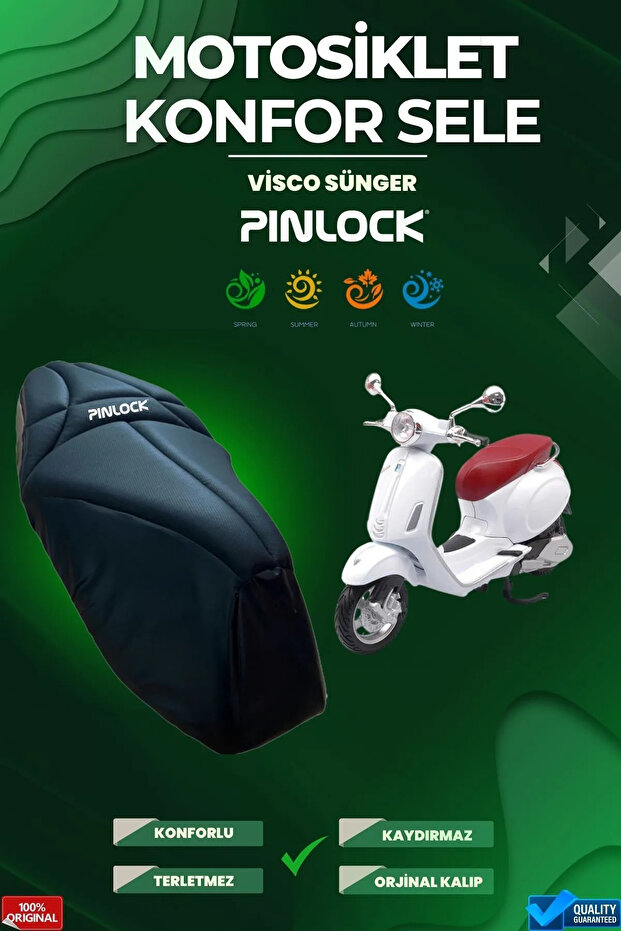 Vespa Primavera Motorcycle Comfort Saddle Compatible Seat Cover and Visco Sponge