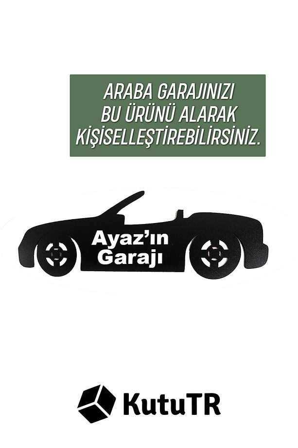 42 Araçlık Ahşap Duvar Rafı - Sadece Isimlik ( Hotweels Ve Matchbox ) - 1