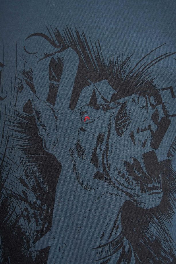Erkek Doberman Graphic Printed Yikamali Oversize Ghost Tişört - 2