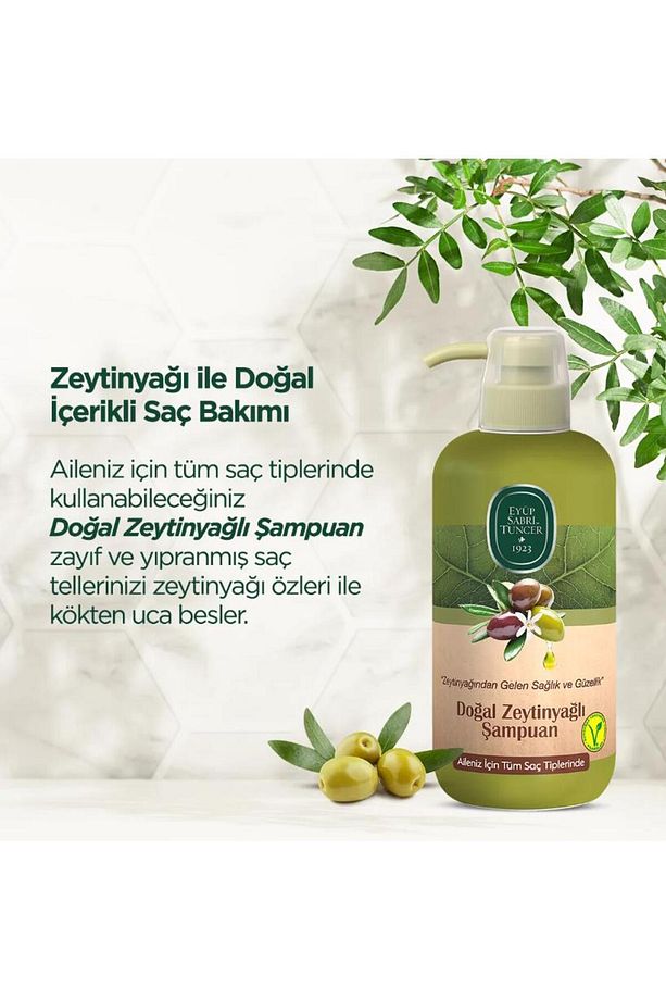 3 Adet Zeytinyağlı Şampuan 600 ML ve Şampuan Fırçası Hediyeli - 3