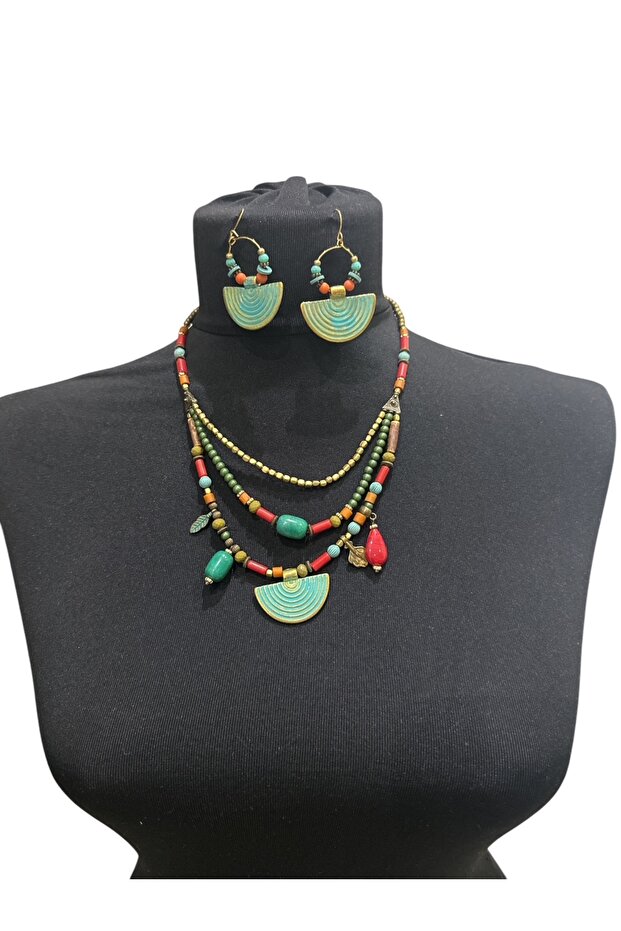 مجموعة أقراط قلادة أصلية - 1