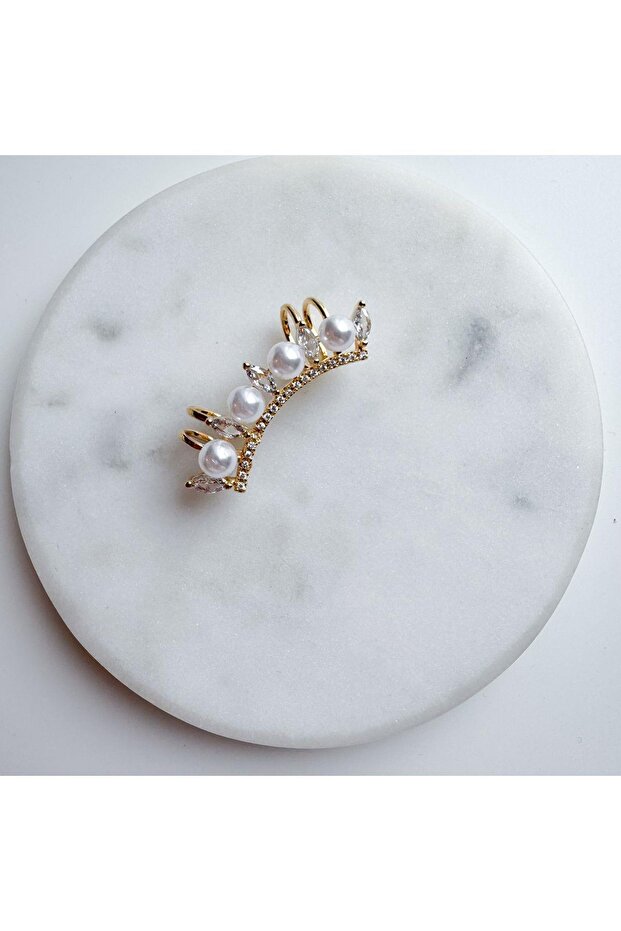 Çelik İncili Earcuff - 2